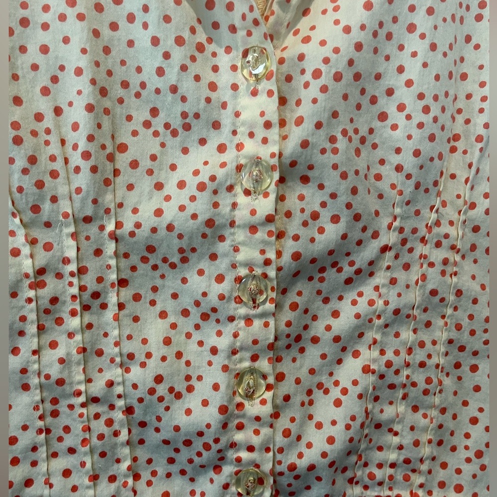 Polka dot short sleeve blouse by April Cornell - Picture 5 of 8